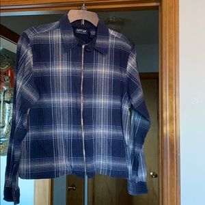 Blue/white zip up jacket